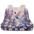 thumbnail image 1 of Xoenoiee Hummingbird Daisy Lavender Print Back Seat Cover for Car Trucks Van SUV, Waterproof Rear Bench Towel Seat Covers for Dogs Kids, Non-Slip Auto Backseat Protector, Machine Washable, 1 of 7