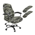 thumbnail image 1 of Xoenoiee Hunting Camo Pattern Home Office Chair Cover with Armrest Covers, 3 Pieces Stretchable Computer Desk Chair Cover High Back Universal Boss Chair Covers Removable Gaming Chair Covers, Small, 1 of 6