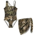 thumbnail image 1 of Xoenoiee Hunting Camo Print Girls Swimsuit One Piece Bathing Suit with Adjustable Straps, Quick Dry Swimwear with Cover Up for Girls Kids, Size 15-16 Years, 1 of 7