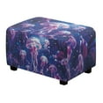 thumbnail image 1 of Xoenoiee Jellyfish Bubble Print Ottoman Cover Rectangle Folding Storage Ottoman Slipcovers Jacquard Stretch Cube Footrest Foot Stool Covers Protector with Elastic Band, S, 1 of 7