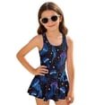 thumbnail image 1 of Xixirimido Jellyfish Starry Stars Print Modest Girls’ Swimwear One Piece – Hawaiian Skirted Bathing Suit with Built-in Shorts, Sleeveless UPF 50+ Swimsuits, 8-9 Years, 1 of 7