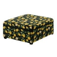 thumbnail image 1 of Xoenoiee Lemon Leaves Print Stretch Ottoman Cover Slipcovers Square for Living Room Foot Stool Covers to Fit Ottoman Foot Rest, Thick Jacquard Fabric with Elastic Bottom, S, 1 of 7