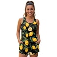 thumbnail image 1 of Xoenoiee Lemon Leaves Print Women's Tankini Swimsuits Tummy Control Swimwear Two Piece Bathing Suits Swim Top with High Waisted Bottom, S, 1 of 7