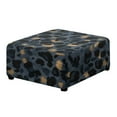 thumbnail image 1 of Xoenoiee Leopard Print Stretch Square Ottoman Cover Folding Storage Stool Furniture Protector Soft Square Slipcover with Elastic Bottom, S, 1 of 7