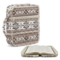 thumbnail image 1 of Xoenoiee Navajo Ethnic Tribe Geometric Print Bible Covers for Women Men, Large Quilted Bible Case Bible Bag Bible Accessories with Handle and Zippered Pocket Bible Tote Bag for Women Men, 1 of 7