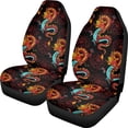 thumbnail image 1 of Xoenoiee Oriental Dragon Floral Pattern 2 Pieces Front Car Seat Cover Vehicle Seat Protector Accessories Universal Fit Driver Front Seat Cover Decor Universal Fit, 1 of 6