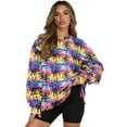 thumbnail image 1 of Xoenoiee Palm Tree Print Womens Oversized Sweatshirts Long Sleeve Pullover Crewneck Sweaters Casual Tops Comfy Fall Fashion Outfits Winter Clothes 2025, Size XL, 1 of 7