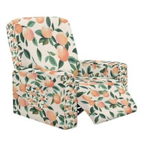Xoenoiee Peach Flower Print Recliner Chair Cover, Stretch Recliner Covers, Washable Lazy Boy Recliner Chair Covers, Anti-Slip Furniture Protector Recliner Slipcovers for Dog Kid
