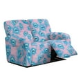 thumbnail image 1 of Xoenoiee Peacock Feathers Print Reclining Loveseat Cover 6 Piece Polyester Fabric Stretch Loveseat Recliner Sofa Covers, Soft Washable Furniture Protector, 1 of 6
