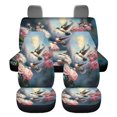 thumbnail image 1 of Xoenoiee Peony Flowers Hummingbird Print Car Seat Cover Full Set, Easy to Install, Universal Fits, Front Car Seat Cover Split Rear Bench and Backrest Cover for Auto Sedan SUV, 1 of 7