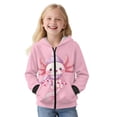 thumbnail image 1 of Xoenoiee Pink Axolotl Candy Print Fleece Full Zip Hoodies for Girls Christmas Lightweight Casual Long Sleeve Hoodie Sweatshirts Athletic Tops Sports Shirt Outerwear with Pocket, S, 1 of 7