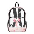 thumbnail image 1 of Xoenoiee Pink Axolotl Cherry Blossom Print Transparent Backpack for Girls Clear See Through Bookbag Large Capacity School Rucksack with Adjustable Padded Straps for Kindergarten Preschool Elementary, 1 of 7