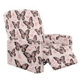 thumbnail image 1 of Xoenoiee Pink Butterfly Heart Pattern Recliner Slipcover Lazyboy Recliner Chair Cover 4 Piece Stretch Recliner Couch Covers Small Reclining Cover with Pockets Furniture Protector, 1 of 7