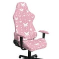 thumbnail image 1 of Xoenoiee Pink Butterfly Print Stretchable Gaming Chair Cover with Armrest Protector Washable Elastic Computer Chair Slipcover Anti-Slip Easy to Install Water-Repellent for Office Use, 1 of 7