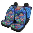 thumbnail image 1 of Xoenoiee Psychedelic Planets Mushroom Car Seat Cover Full Set, Pack of 4, Include Front and Rear Split Bench Seat Cover, Car Seat Cover, Universal Fit, 1 of 6