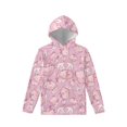 thumbnail image 1 of Xoenoiee Pullover Girls Hoodies Cartoon Axolotl Pink Print Hooded Sweatshirt with Front Kangaroo Pocket for Kids Long Sleeve Activewear Fall Winter Clothing, M, 1 of 7