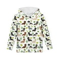 thumbnail image 1 of Xoenoiee Pullover Hoodies Hooded Sweater Kids Hoodies Long Sleeve Top with Kangaroo Pocket for Boys Girls Workout Travel, Cactus Plants Dachshund Pattern, L, 1 of 7
