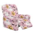 thumbnail image 1 of Xoenoiee Pumpkin Ghost Bat Spider Web Moon Pattern Recliner Chair Cover Stretch Sofa Slipcover Sofa Cover 4-Pieces Furniture Protector Couch Cover with Elastic Bottom, 1 of 7