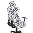 thumbnail image 1 of Xoenoiee Purple Butterfly Leopard Pattern Stretch Gaming Chair Cover with Armrest Cover, Soft Computer Chair Cover Dust Protection Rotating Desk Chair Protector Cover for Office Computer Racing Seat, 1 of 7