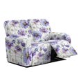 thumbnail image 1 of Xoenoiee Purple Cosmos Daisy Flower Print Recliner Loveseat Cover, 2 Seater Jacquard Recliner Sofa Slipcover with Pockets Washable Stretch Reclining Couch Covers Furniture Protector, 1 of 6
