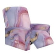 thumbnail image 1 of Xoenoiee Purple Golden Marble Pattern Recliner Chair Cover Stretch Sofa Slipcover Sofa Cover 4-Pieces Furniture Protector Couch Cover with Elastic Bottom, 1 of 7