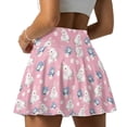 thumbnail image 1 of Xoenoiee Rabbit Bunny Egg Daisy Print Pleated Tennis Skirts for Women Easter High Waisted Golf Skirt with Shorts Pockets Workout Athletic Skorts for Woman Ladies, S, 1 of 6