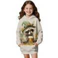thumbnail image 1 of Xoenoiee Red Panda Beer Shamrock Coin Print Hooded Sweatshirt Pullover for Little Big Kids, St. Patrick's Day Hoodies Dress Casual Girls Hoody Long Sleeves Long Hoodies with Pocket, 11-12 Years, 1 of 7