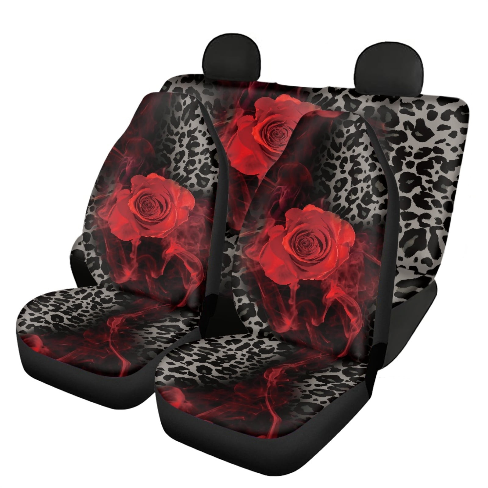 Xoenoiee Red Rose Car Seat Covers Universal for Most Cars SUV