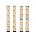 thumbnail image 1 of Xoenoiee Refrigerator Door Handle Covers Protective 6 PCS Kitchen Appliances Gloves Fridge Dishwasher Oven Decor Keep Off Oil Food Stains Drips, White Pumpkin Marble Leaf Wood Grain Fall, 1 of 5