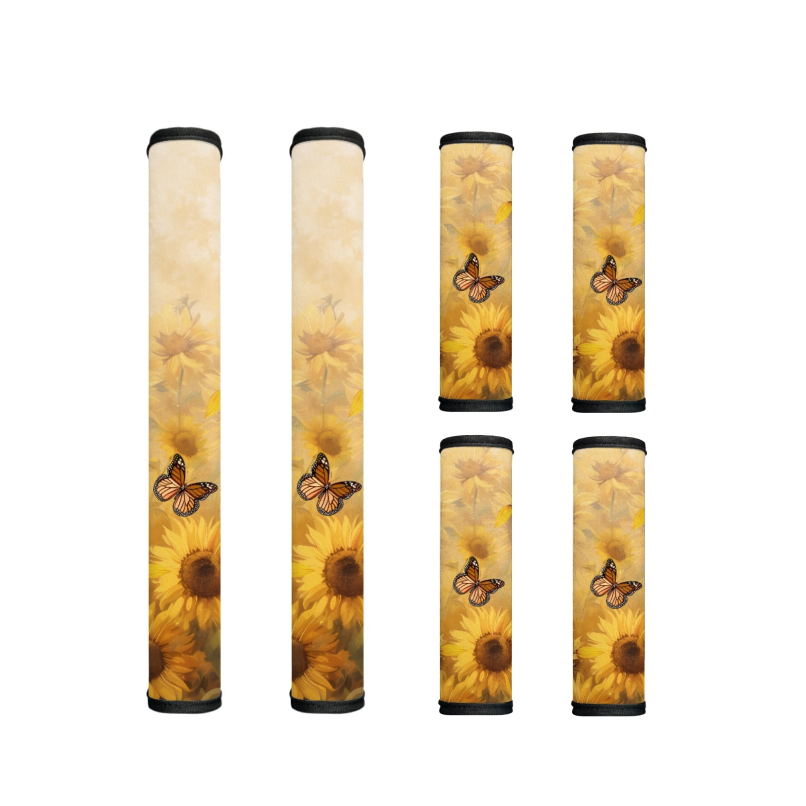 Xoenoiee Refrigerator Door Handle Covers Set of 6 Anti-static Neoprene Kitchen Home Appliance Decor Protective Handles Gloves Fridge Dishwasher Oven Handle Sleeve, Butterfly Sunflower