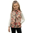 thumbnail image 1 of Xoenoiee Robin Rose Flower Print Cozy Girls' Fleece Vest, Stand Collar Sleeveless Outerwear for Fall Winter, Lightweight Zip-Up Jacket with Pockets, Size 9-10 Years, 1 of 7