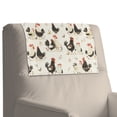 thumbnail image 1 of Xoenoiee Rooster Chicken Flower Print Leather Recliner Headrest Protector, Universal Headrest Cover for Recliner Chair Sofa Covers Couch Chair Head Protector for Sofa Furniture, 1 Pack, 1 of 7