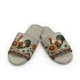 thumbnail image 1 of Xoenoiee Rooster Chicken Sunflower Print Slippers for Women Men Memory Foam House Bedroom Open Toe Slides Sandals Shoes Comfy Trendy Indoor Shoes Anti-Skid Sole, 6-7 Women/ 5-6 Men, 1 of 7