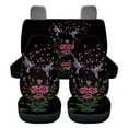 thumbnail image 1 of Xoenoiee Rose Flowers Hummingbird Print Car Seat Covers Full Set for Women Men Auto Seats Protector Soft Seat Cover Front & Split Rear Bench Seats Cover for Cars Sedan SUV, Universal Fit, 1 of 7
