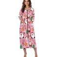 thumbnail image 1 of Xoenoiee Santa Claus Snowman Candy Tree Snowflake Print Womens Long Sleeve Nightgowns Zipper Robes Christmas Full Length Nightgown Soft House Coat Comfy Sleepwear Xmas Loungewear, Size M, 1 of 7