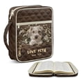 thumbnail image 1 of Xoenoiee Schnauzer Daisy Flower Pattern Large Bible Bag for Women, Quilted Scripture Tote Bag with Zipper Closure and Handle, Multifunction Bible Cover Case for Church Study Travel, 1 of 7