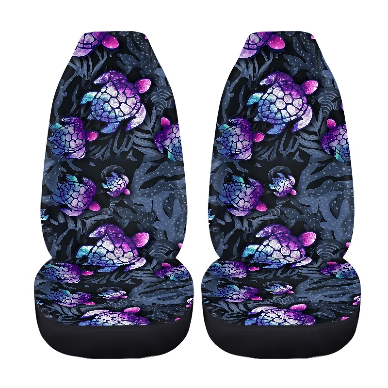 Xoenoiee Sea Turtle Pattern 2 Piece Car Seat Cover Vehicle Seat Protector Driver Seat Covers for