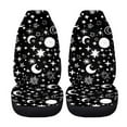 thumbnail image 1 of Xoenoiee Set of 2 Car Seat Covers Front Seats Only Bucket Seat Cover Moon Stars Celestial Pattern Auto Interior Accessories Driver Seat Covers, Easy to Clean, 1 of 6