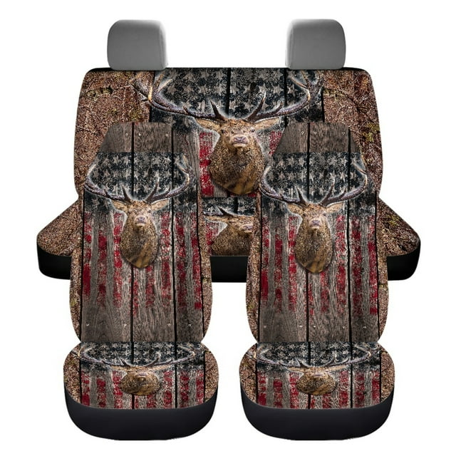 Xoenoiee Split Bench Cover Back Seat Protector Pads + Car Front Seat