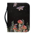 thumbnail image 1 of Xoenoiee Star Night Butterfly Mushroom Pattern Faux Leather Bible Cover for Men Women, Christian Zipper Bible Case with Handle Carrying Book Cover Study Bible Tote Bag, M, 1 of 7