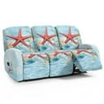 thumbnail image 1 of Xoenoiee Starfish Seashell Coral Print Recliner Covers for 3 Seater Reclining Stretch Sofa Slipcover Soft Washable Furniture Protector for Dogs and Pets, 1 of 7