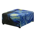 thumbnail image 1 of Xoenoiee Starry Night Print Ottoman Cover Slipcover Stretch Square Footrest Sofa Slipcovers Jacquard Soft Stool Cover Removable Washable Footstool Protector Covers, L, 1 of 7