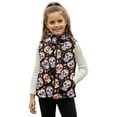 thumbnail image 1 of Xoenoiee Sugar Skull Heart Flower Print Boys Girls Polar Fleece Vest Jacket Lightweight Cute Coat Zipper Closure Sleeveless Warm Outerwear, 2T, 1 of 7