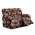 thumbnail image 1 of Xoenoiee Sugar Skull Sunflower Rose Print 6-Piece Jacquard Recliner Loveseat Cover with Pockets, Stretchable Sofa Protector Washable Lazy Boy Recliner Slipcovers with Non-Slip Bottom, 1 of 6