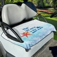 thumbnail image 1 of Xoenoiee Summer Beach Starfish Shell Pattern Golf Cart Accessories Golf Cart Seat Towel Protector Anti-Hot Decorative Golf Cart Cover for Club Car Universal Fit Machine Washable, 1 of 5