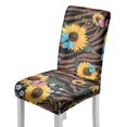 thumbnail image 1 of Xoenoiee Sunflower Butterfly Tiger Skin Print Dining Chair Cover, Dining Room Chair Covers Stretch Kitchen Chair Cover, Washable Parsons Chair Slipcovers Protective for Restaurant Banquet, 1 Pack, 1 of 7