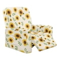 thumbnail image 1 of Xoenoiee Sunflower Leaves Pattern Recliner Cover 4 Pieces Lazy Boy Chair Covers Breathable Recliner Sofa Slipcover Anti-Slip Fitted Furniture Protector with Elastic Bottom, 1 of 7