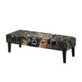 thumbnail image 1 of Xoenoiee Tiger Camo Pattern Stretch Rectangle Dining Bench Cover Anti-Dust Removable Bench Slipcover Machine Washable Seat Cushion Protector for Bedroom, Kitchen, Hotel, Banquet, 1 of 7