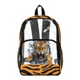 thumbnail image 1 of Xoenoiee Tiger Skin Print Kids Backpack 17 Inch Lightweight School Bag for Boys, Heavy Duty Clear Backpack See Through Bookbag with Front Pocket for Elementary Middle School, 1 of 7