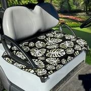 Xoenoiee Tropical Leaves Pattern Golf Cart Seat Covers for EZGO Yamaha Club Car, All Seasons Golf Cart Seat Towel/Blanket, Soft Microfiber, Machine Washable